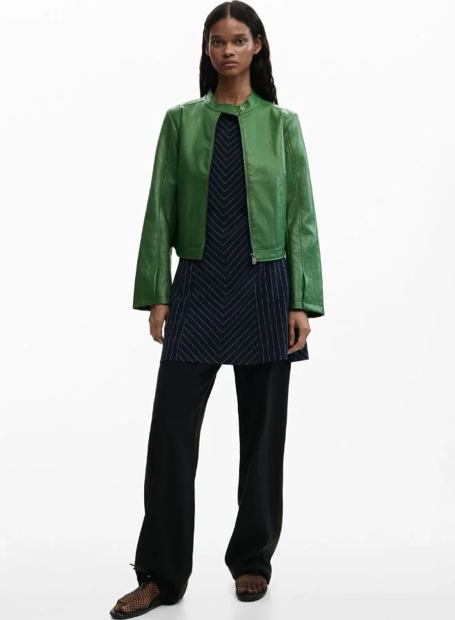DESIGUAL Green Jacket faux leather for Women | Best Price UAE
